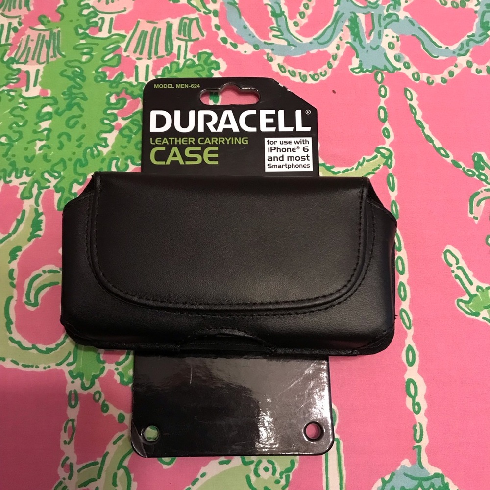 Duracell Black Leather iPhone 6 Holster with Belt Clip